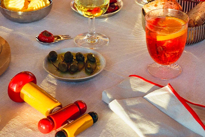 Design gifts for Christmas festive table set with Alessi objects