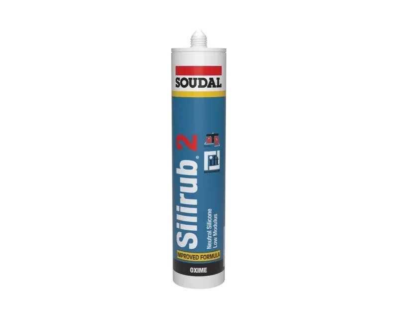Soudal Silirub 2 neutral-cure silicone sealant cartridge