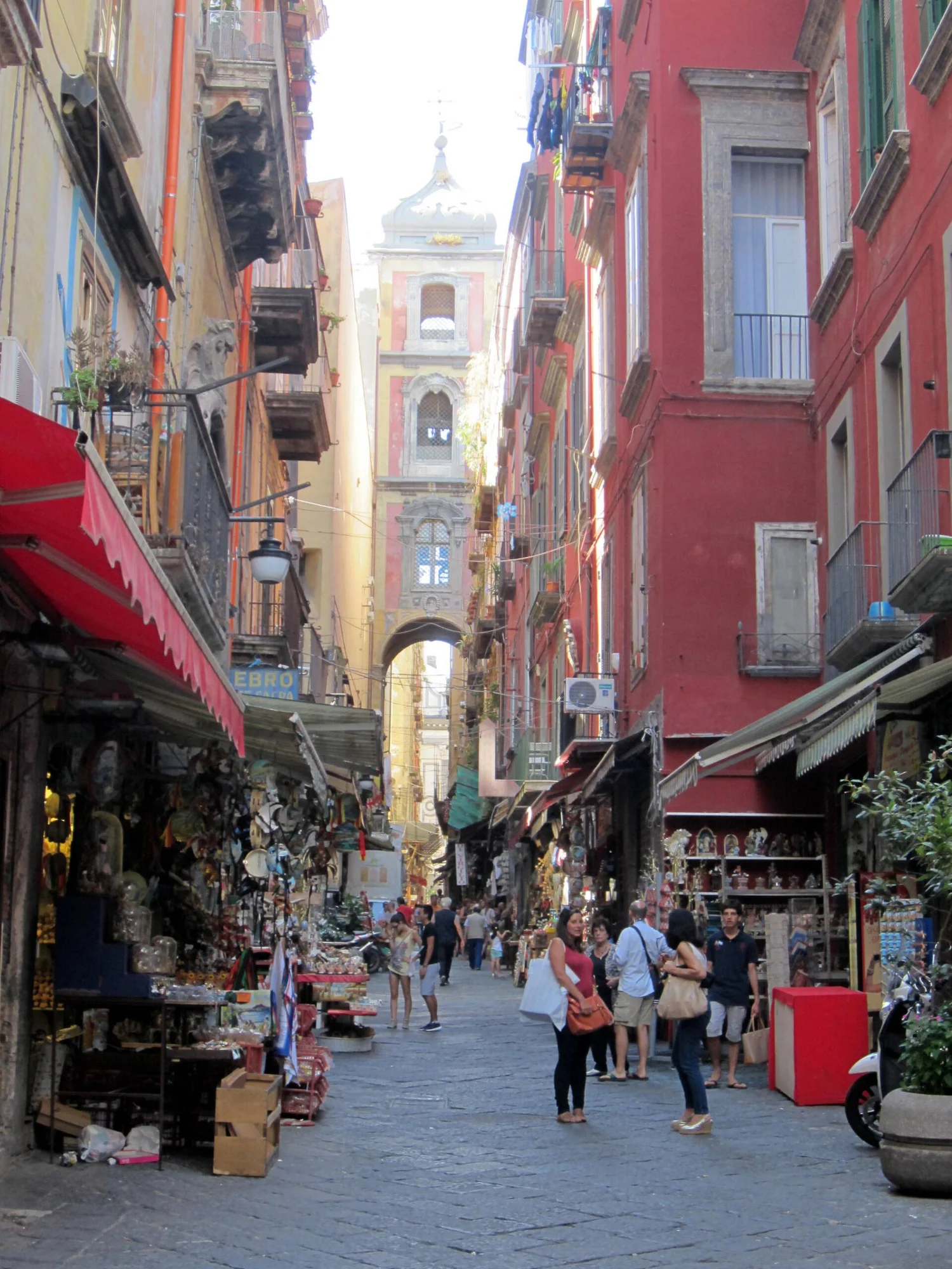 Nativity workshops along Via San Gregorio Armeno in the historic centre of Naples