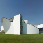 Frank Gehry's Vitra Design Museum in Weil am Rhein, sculptural white volumes