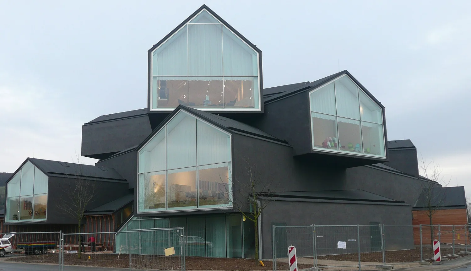 The VitraHaus by Herzog and de Meuron, stacked gabled houses
