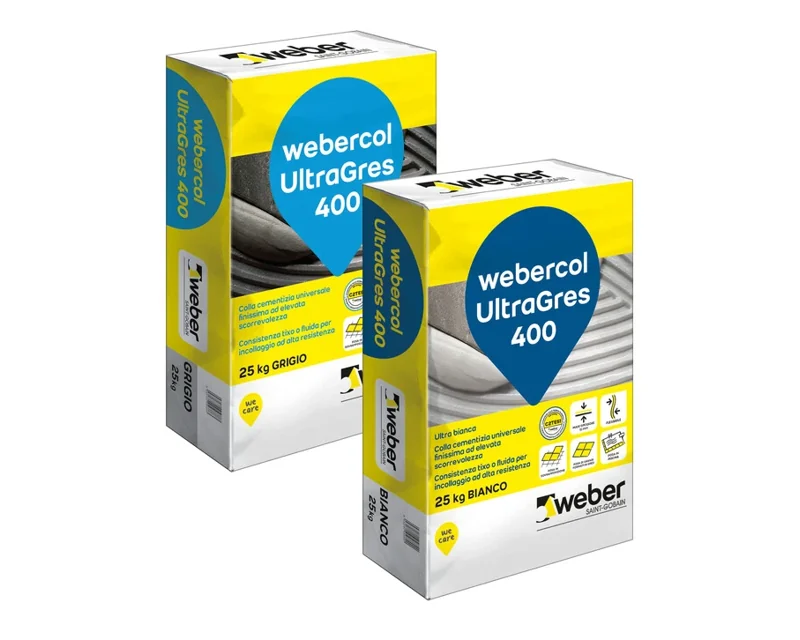 Confezione di adesivo webercol UltraGres 400 da 25 kg